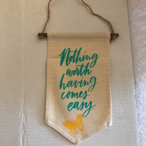 Chalk Couture  Pennant Banner with saying Nothing Worth‎ Having Comes Ea… - Picture 6 of 7